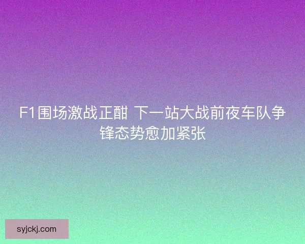 F1围场激战正酣 下一站大战前夜车队争锋态势愈加紧张